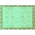 thumbnail image 1 of Ahgly Company Indoor Rectangle Abstract Turquoise Blue Modern Area Rugs, 8' x 12', 1 of 4