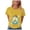 Yellow, variant on CFXNMZGR Halloween Clothes for Women Women's T-Shirts Crew-Neck Boho Flowers Wildflowers Graphic Tees Shirts Cute Casual Summer Tops Short Sleeve T Shirt (Black,L)