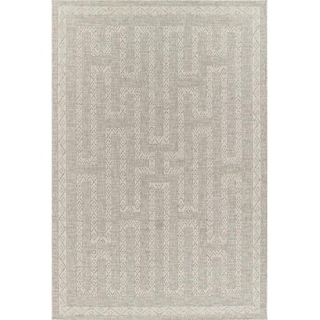 Momeni HAMPOHAM-8GRY3350 3 ft. 3 in. x 5 ft. Hampton Machine Made Transitional Rectangle Area Rug, Grey