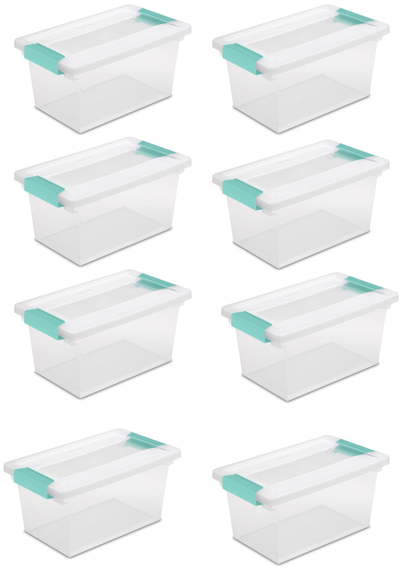 NEW Really Good Stuff Small Clear Plastic Stackable Storage Tubs with Set of 5 