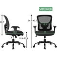 thumbnail image 5 of YRLLENSDAN Metal Nylon Height Adjustment and 360 Degree Swivel Office Desk Chair, Black, 5 of 8