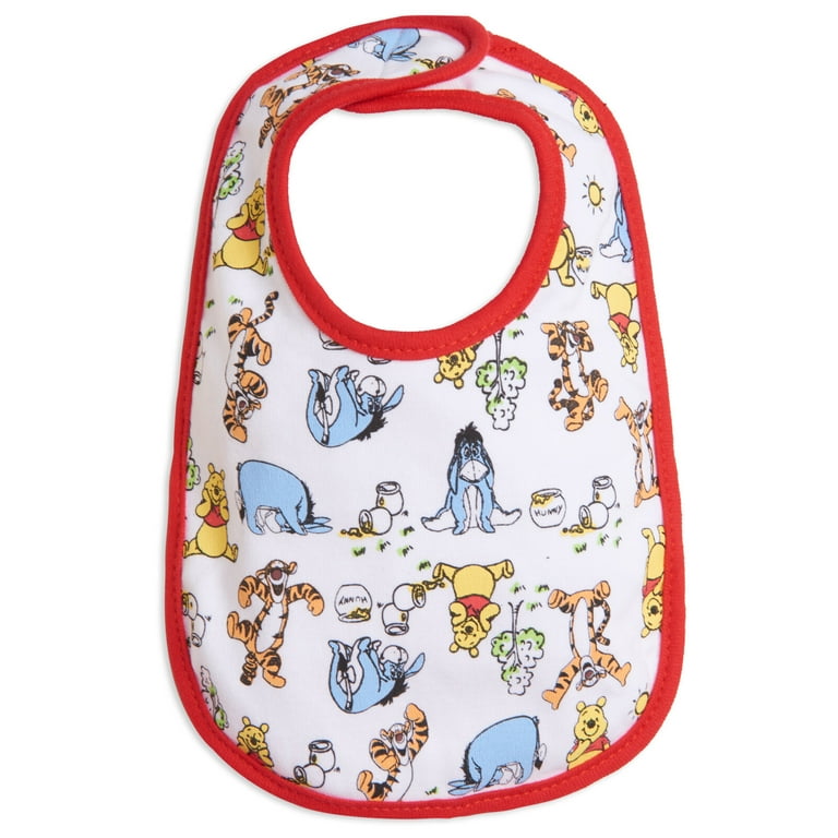Disney Winnie the Pooh Baby Boys Pack Side Snap Bibs with Tigger