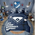 thumbnail image 2 of Erosebridal Baseball Bedding Full Size for Teens, Ball Print Bed in a Bag Full size, Eat Sleep Decor, Reversible 7pcs, 2 of 5
