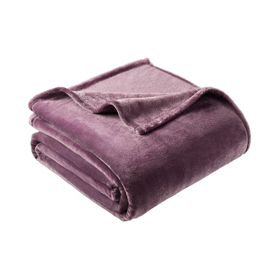 Mainstays Velvet Plush Bed Blanket, Enchanting Purple, King Size