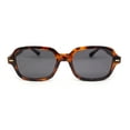 thumbnail image 2 of Hipster Narrow Rounded Rectangle Vintage Style Plastic Sunglasses Tortoise - Black, 2 of 4