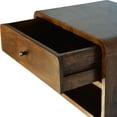 thumbnail image 6 of Lesuto Chestnut Curve Floating nightstand - Minimalist Style, Wood, 1 Drawers, 6 of 11
