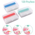 thumbnail image 2 of 3boxes Oral Care Tools Silicone Interdental Brushes Super Soft Dental Cleaning Brush Teeth Cleaner Dental Floss Toothpicks (Dark blue), 2 of 7