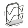 thumbnail image 3 of Ohufall Drill-Free Wall Mounted Pot Lid Rack Kitchen Lid Organizer Storage For Cutting Board Chopping Board Kitchen Storage, 3 of 6