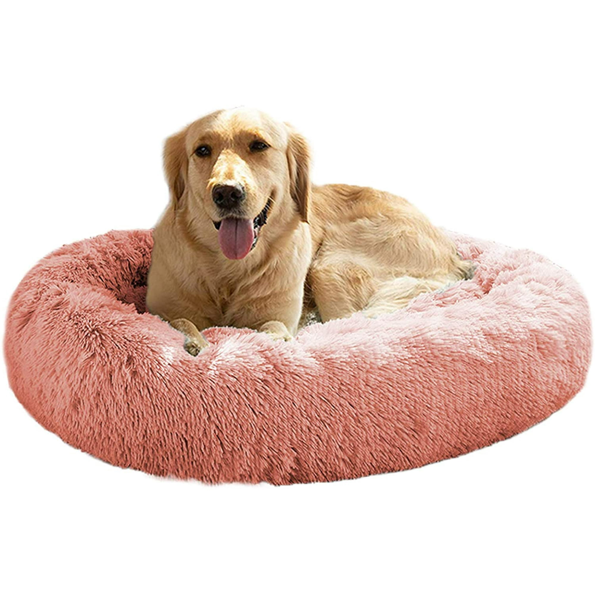 IGUOHAO Calming Dog Bed L XL XXL XXXL for Medium and Large Dogs Comfortable Pet Bed Faux Fur Donut Cuddler Up to 25 35 55 100lbs Walmart