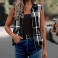 thumbnail image 5 of Plaid Vest for Women Plus Size V-Neck Sleeveless Flannel Layering Piece for Casual Fall Spring Outfits Outdoor Wear, 5 of 7