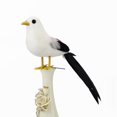thumbnail image 1 of Nvzi 1 pieza de pájaros artificiales de 10,6 pulgadas, loro realista con modelo de decoración de loro con plumas realistas para decoración artesanal, estilo de estación blanca, 1 of 4