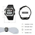 thumbnail image 4 of SKMEI Men's Sports Watch, Waterproof Watch with Stopwatch Countdown Timer Alarm LED Function TPU Strap, Men Wristwatch, 4 of 9