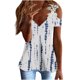thumbnail image 1 of Mujeres Casual Adelgazante Draw Back Impreso Manga corta Cuello en V Encaje Hombro frío Tops OAVQHLG3B Store lin121212, 1 of 5