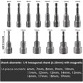 thumbnail image 3 of Magnetic Hex Socket 14Pcs Impact Driver Socket 6-19mm, Magnetic Hex Socket Wrench Socket Set Magnetic Hex Socket Socket Adapter Tool, 3 of 5
