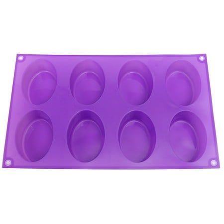 8 Cavity Oval Silicone Cake Mold Pan Cylinder Silicone Mold for Chocolate Soap Cake Pudding Cookie Making Food Grade (Randomly (Best Site To Send Cakes In India)