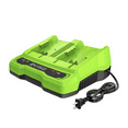 thumbnail image 1 of Greenworks 24V 4Ah Dual Port Battery Charger, 1 of 6