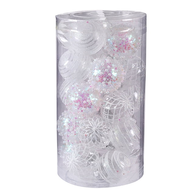 Birdeem 25Pcs Christmas Tree Ornament Pendant Party Supplies Tree Hanging Plastic Ball