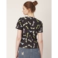 thumbnail image 2 of Moomaya Printed Cotton Tops For Women V Neck Short Puff Sleeve Regular Fit Top, 2 of 8
