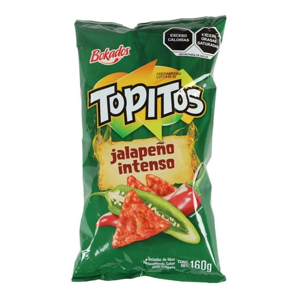Botana Bokados Topitos jalapeño intenso 160 g