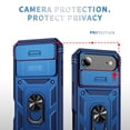 thumbnail image 4 of Dteck Case for iPhone Air (2025), Shockproof Impact Resistant Magnetic for Car Holder with Slide Lens Protective Ring Stand Holder Hybrid Hard Rugged Cover, H, 4 of 9