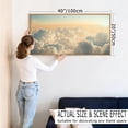 thumbnail image 5 of TOARTi Large Vintage White Cloud Framed Canvas Wall Art Nature Landscape Sunrise Sky Painting Modern Artwork for Living Room Bedroom Office 20x40 Inch, 5 of 10
