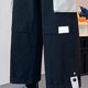 thumbnail image 2 of Hombres Pantalones con múltiples bolsillos Monos sueltos Bloques de color ocasionales Pantalones hasta el tobillo Negro 2XL, 2 of 8