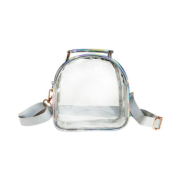 Kcavykas Clearance Sales Home Storage Organiser Transparent one Shoulder Crossbody Bag ins Trend Minimalist Pain Bag Mini Handheld Jelly Small Bag PVC Women's Bag