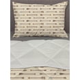 thumbnail image 3 of Tribal Comforter & Sham Bedding Set, Pastel Themed Pattern of Prehistoric Style Symbols Culture Tools Repetition, 3 pcs Duvet Set Microfiber Filling Quilt, 5 Sizes, Brown Beige Orange, by Ambesonne, 3 of 4