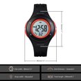 thumbnail image 4 of Niños Reloj digital Cronómetro Niños Impermeable Dial redondo Reloj de pulsera con alarma deportiva Retroiluminación LED Inevent EL4552-02, 4 of 6