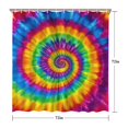 thumbnail image 5 of Rainbow Tie Dye Mandala Pattern Shower Curtain 72"x72" ,Bathroom Decorative Shower Curtains Set with 12 Hooks,Modern Waterproof Washable Shower Curtain, 5 of 6