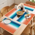 thumbnail image 5 of Orange Blue Teal Ombre Placemats Set of 4 Contemporary Abstract Gradient Place Mats Indoor Wipeable Table Mats Washable Cloth Dining Table Placemats for Kitchen Holiday Party Home Decor 13x19 Inch, 5 of 9