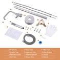 thumbnail image 4 of Wowow Single Handle Freestanding Tub Faucet with Hand Shower in Brushed Nickel, 4 of 4
