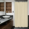 thumbnail image 4 of Tan Taupe Stall Small Half Size Shower Curtain 36x72 Inch Chevron Herringbone Geometric Striped RV Single Narrow Tiny Walkin Stand Up Dorm Decor Fabric Bathroom Set Polyester Waterproof, 4 of 6