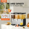 thumbnail image 2 of VEVOR Commercial Beverage Dispenser 18L x 3 Tanks Cold Juice Ice Drink Dispenser, 2 of 9