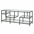 thumbnail image 6 of Evelyn&Zoe Deveraux Rectangular TV Stand with Glass Shelves for TV's up to 65" in Blackened Bronze, 6 of 9
