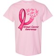 thumbnail image 3 of Inktastic Breast Cancer Awareness Ribbon and Butterflies T-Shirt, 3 of 5