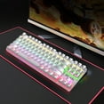 thumbnail image 4 of BAJEAL 87 Keys Mechanical Keyboard Wired Gaming Mechanical Keyboard with Mechanical Blue Switch RGB Light Effect White, 4 of 7