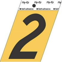 Hy-Ko GG-25/2 Self-Adhesive Aluminum Number, 3.5", Black/Gold