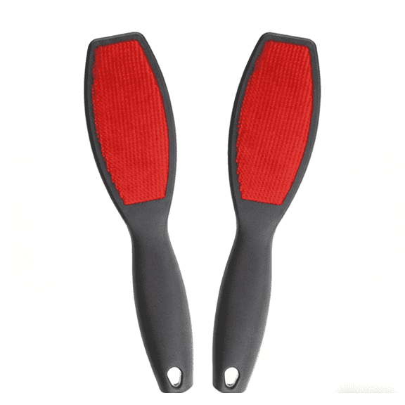 Brush for Clothes and Furniture, Remove Cat and Dog Fur from Fabric and Clothing, Lint Removal Brush, Portable, Reusable (2 Pack)
