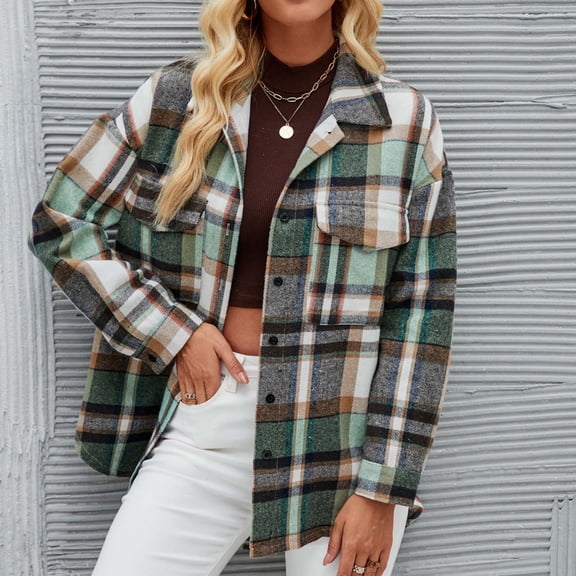 MASRIN Punchy Western Clothes for Women Women Winter Coat Fuzzy Fleece Jacket Hooded Colorblock Cardigan Coat Oversized Fluffy Sherpa Outerwear with Pockets Faux Fur Jacket Women