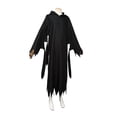 thumbnail image 3 of Satmonnus Ghost Halloween Costume, Adult Black Grim Reaper Robe - Unisex Hooded Phantom Costume for Halloween Cosplay, Spooky Ghost Cape for Masquerade & Stage Performance, 3 of 4