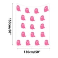thumbnail image 5 of JeashCHAT Halloween Blanket Cute Ghost Pink Throw Blanket for Teens Girls Ultra Soft Flannel Blanket, Machine Washable, 50"x60", 5 of 9