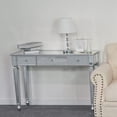 thumbnail image 6 of Table Dressing Table Vanity Table with 3-Drawers and Mirror Dressing Table Console Table Mirror Writing Desk Easy Assemble,106x38x76cm,Silvery Makeup Dressing Table (Silvery), 6 of 8