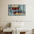 thumbnail image 2 of Elephant Stock Wooden Oars Wall Art - Horizontal Multi Panel Canvas - Living Room Wall Decor - Nautical Multi Panel - Blue And Red Decor By Jace Grey - 38" x 24", 2 of 8