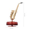 thumbnail image 3 of Mobutofu 1Pcs Manivelle Boîte à Musique Forme Saxophone ABS Design Vintage pour Collectionneurs, 3 of 4