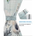 thumbnail image 4 of Teal Spring Floral Blackout Curtains, French Door Curtains for Door Window, Vintage Botanical Summer Flowers Privacy Drapery for Patio/Sidelight Doors, 1 Panel with Tieback, 54 x 72 Inches, 4 of 6