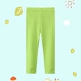 thumbnail image 2 of Akiihool Girls Leggings for School Uniform or Play for Sensitive Skin Sensory Friendly Clothing Leggings for Kids (Light Green,B), 2 of 3