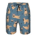 thumbnail image 4 of Kll French Bulldog Yoga Men'S Casual Summer Beach Shorts Hawaiian Shorts With Pockets-X-Large, 4 of 9