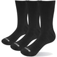 thumbnail image 1 of Men's 3 Pairs/Pack Performance Moisture Wicking Cushioned Crew Athletic Walking Hiking Socks, 1 of 7