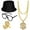 Style-01, variant on Hip Hop Costume Kit, 80s/ 90s Rapper Accessories, Hip Hop Punk Jewelry Set for Women/Men